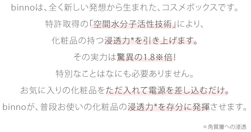 binnoは、全く新しい発想から生まれた、コスメボックスです。