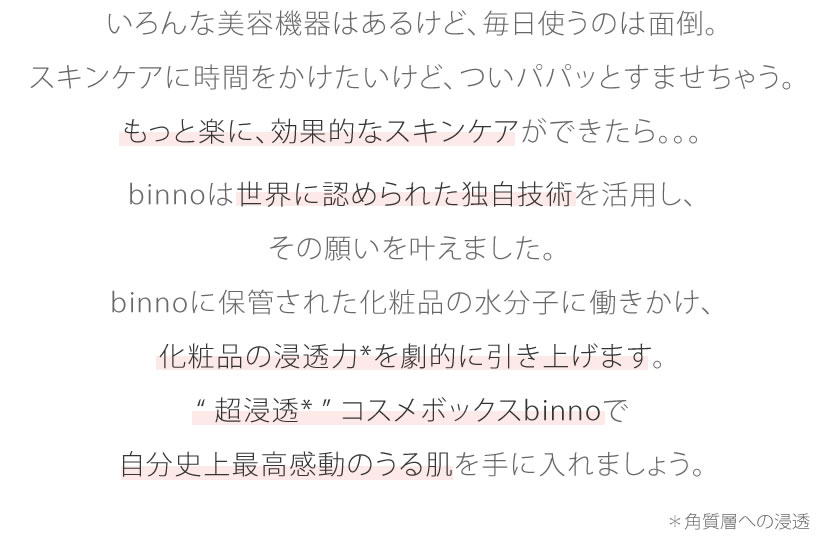 化粧品の浸透力*を劇的に引き上げます。